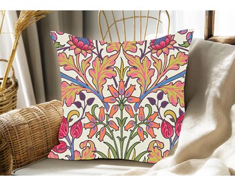 William Morris kussensloop met bloemen: vintage interieuraccent