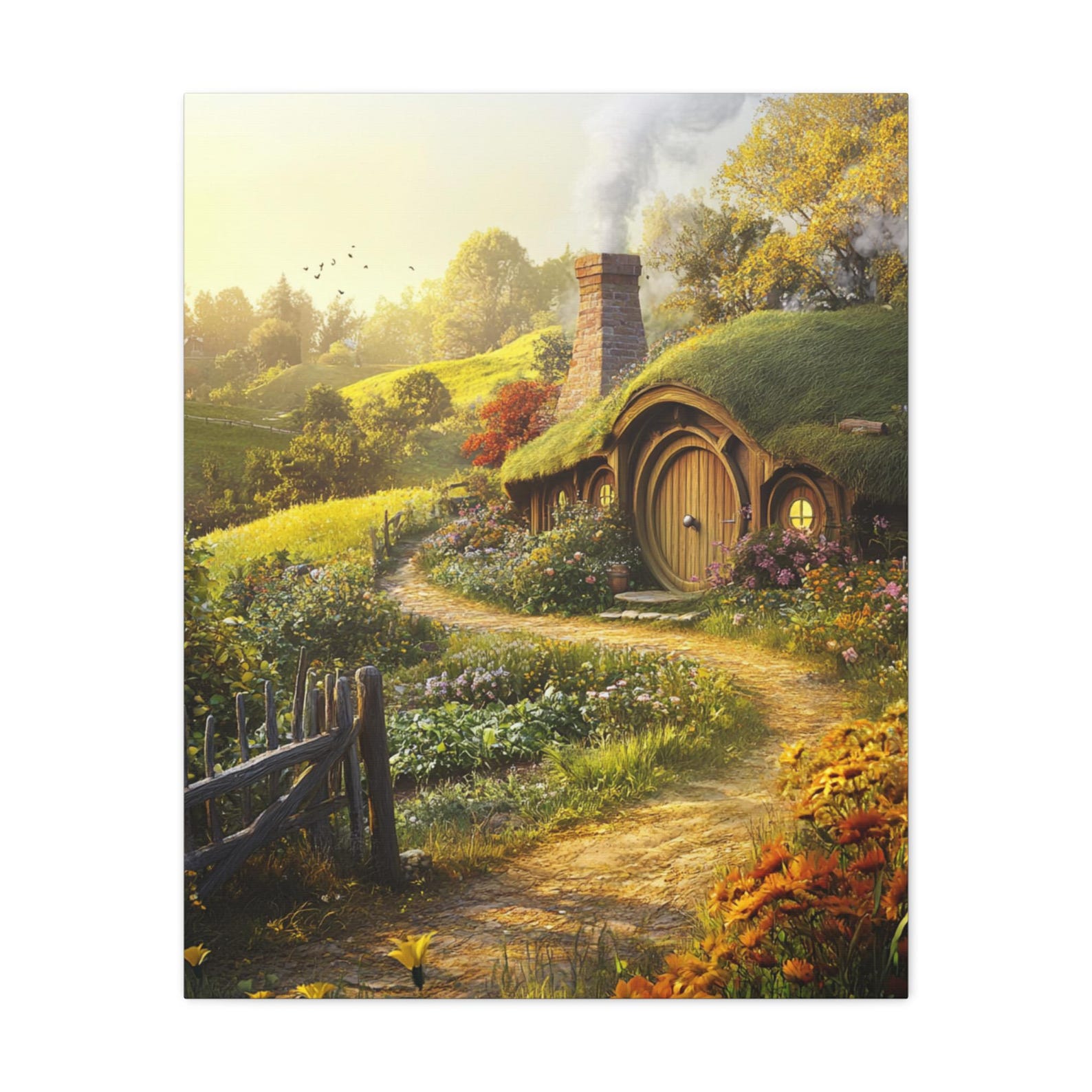 The Shire Inspired Lord of the Rings Canvas Painting, Wall Art Canvas ...