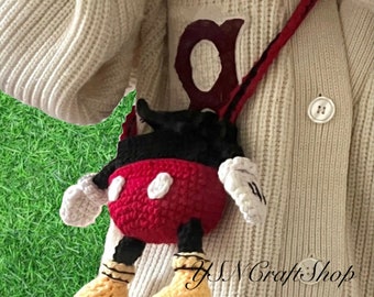 Handmade Crochet Mickey Mouse Bag, Disney Crossbody Bag