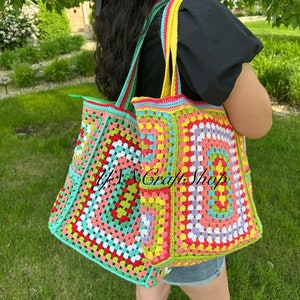 Boho Paisley häkeln Frauen Umhängetasche. Crochet Oma Platz Einkaufstasche .Stricken große Einkaufstasche . Lässige Lady Handtaschen.Sommer Strandtasche