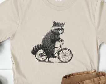 Graphic Tee Mens - Racoon Shirt - Funny Racoon Shirt - Nature T-Shirt - Gift for Men