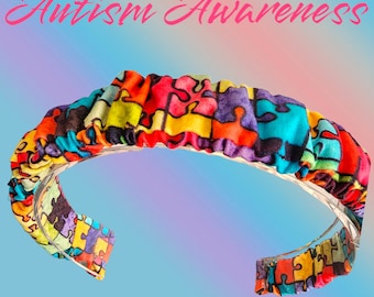 Scrunchie Autism Awareness Headband