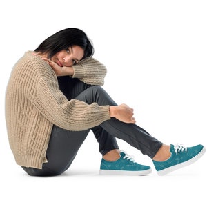 Zapatos de lona con cordones para mujer