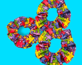 Autism Awareness Scrunchie