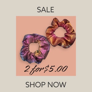 Shiny Metallic Scrunchies