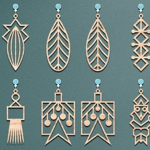 24 Earrings Jewelry Set Laser Cut