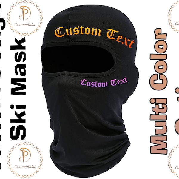 Customized Ski Mask Etsy