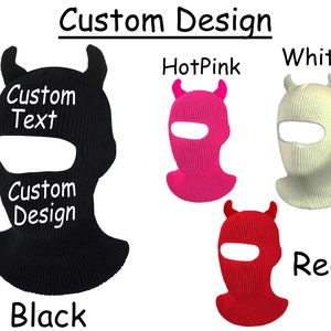 Customizable Horned Devil Balaclava Ski Mask