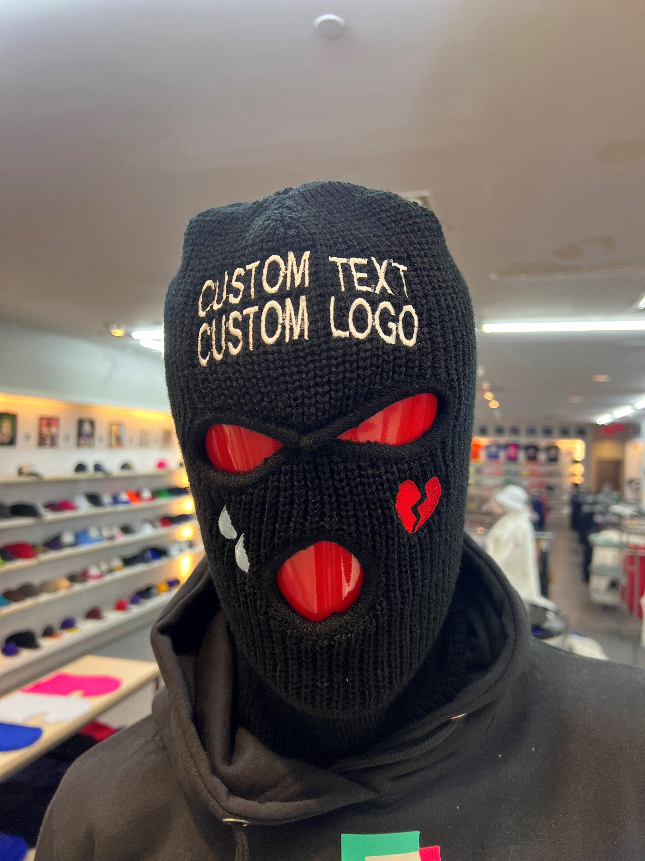 Customize Ski Mask-personalize Your 3 Hole Ski Face Mask With Text,  Embroidery 