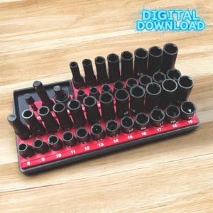 3D Print File: Milwaukee 43-pc Socket Organizer (Digital Download)