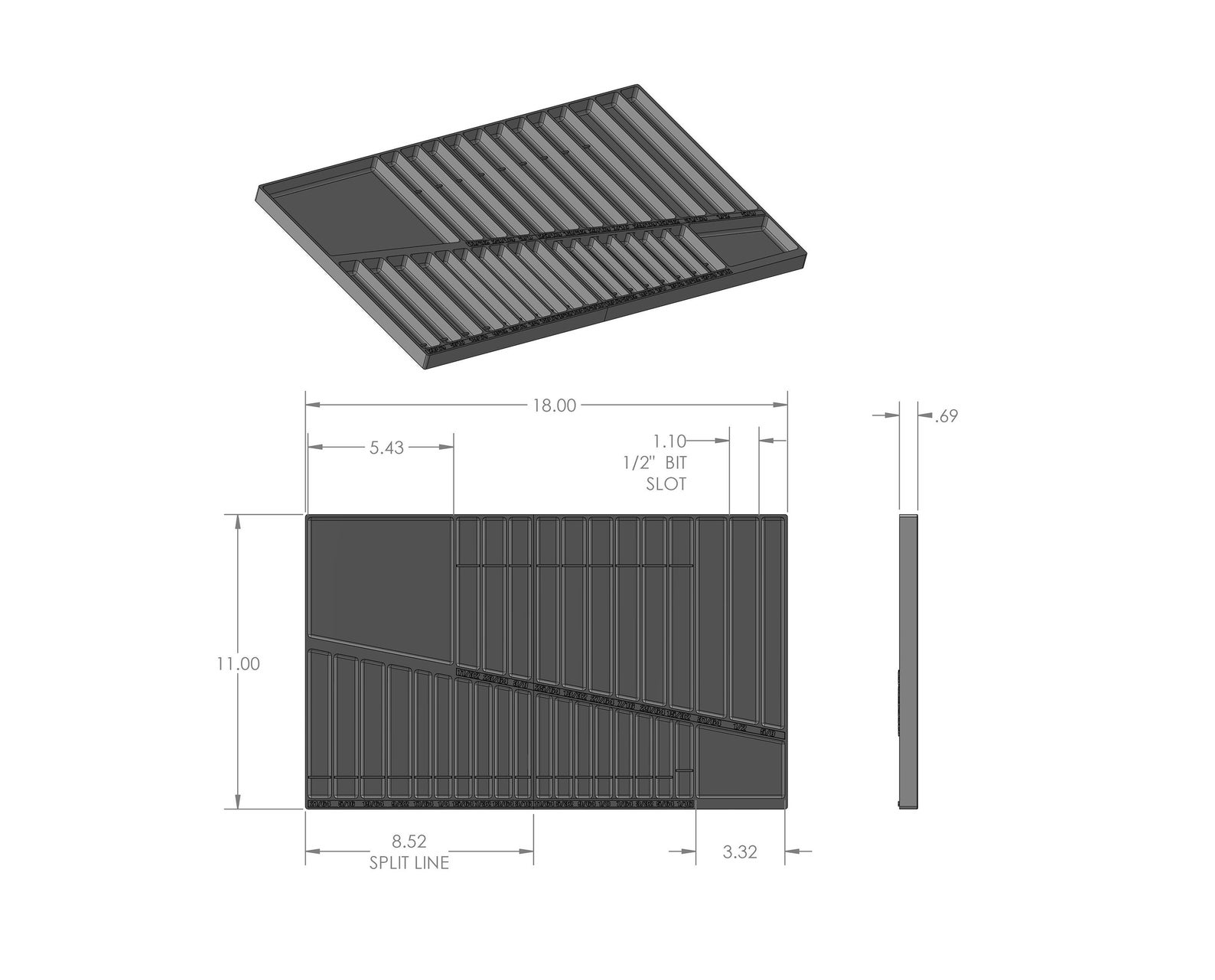 Extra Large Drill Bit Organizer Neatly Organize Your Bits Etsy