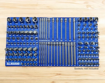 Socket Organizer for Kobalt 153-Piece Set (Model 81798) — 1/4", 3/8", 1/2" Drive | 6 Interlocking Trays
