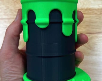 Pencil/Paint brush Holder - Toxic Waste Barrel