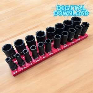 DIGITAL 3D-utskriftsfil: Milwaukee Shockwave 1/2" SAE-hylshållare 49-66-7012