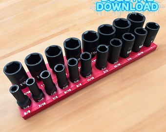 Milwaukee Shockwave 1/2&quot; SAE Socket Organizer (Digital Download)