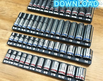 DIGITAL 3D Print File for Organizers compatible with Kobalt 212 Pc Socket Organizers