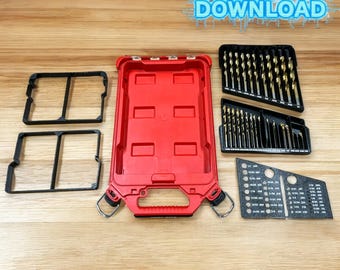 Archivo de impresión 3D DIGITAL para el organizador de brocas Milwaukee Packout
