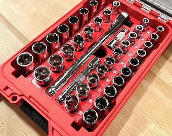 Packout Insert compatible with Milwaukee 1/2" 47-Piece Socket Set (48-22-9010)