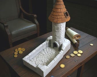 Medieval Stone Dice Tower for Tabletop RPGs (D&D, Pathfinder, TTRPG)