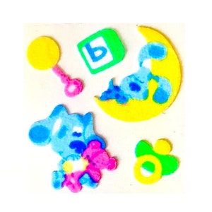 Baby Blues Clues Fuzzy Sandylion Stickers Vintage