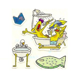 Sandylion Stickers CatDog Brotherly Love Vintage