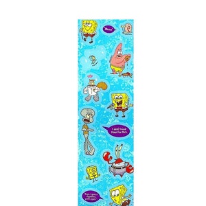 SpongeBob SquarePants & Friends Kromekote Sandylion Stickers 1 strip Vintage