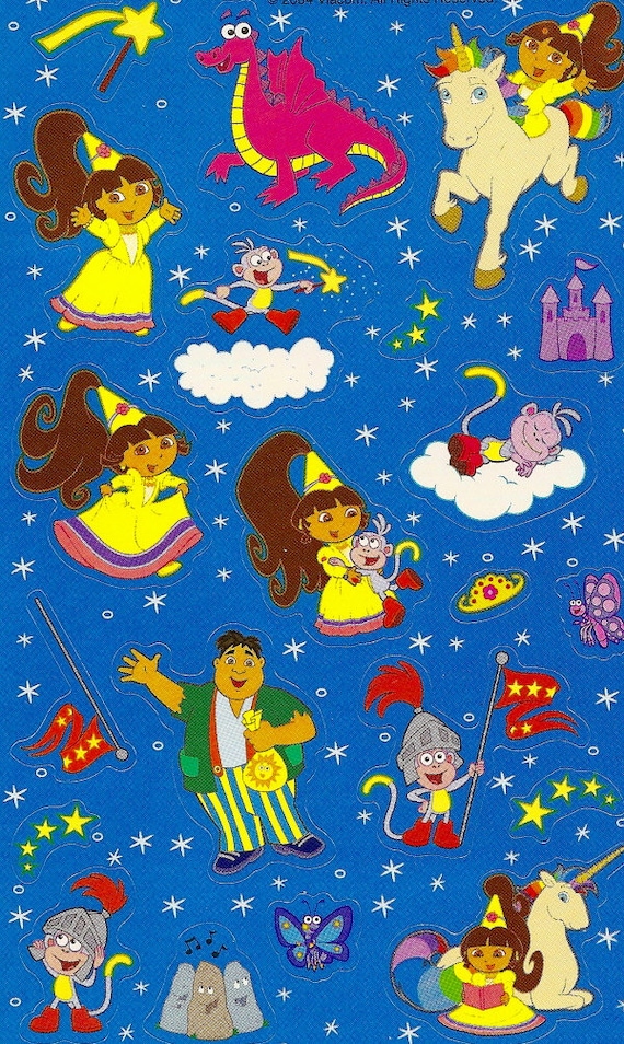 Sandylion Stickers Maxi Princess Dora the Explorer Theme Vintage