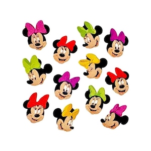 Sandylion Stickers Minnie Mouse Face theme Glittery Vintage