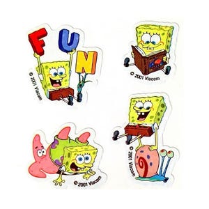 SpongeBob SquarePants Glittery Sandylion Stickers Vintage