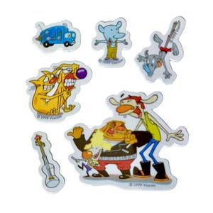 CatDog & Friends Sandylion Stickers Vintage Kromekote