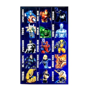 Sandylion Stickers Super Heroes, Characters theme Vintage