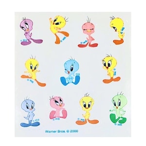 Sandylion Stickers Kromekote Micro Tweety Colorful Vintage