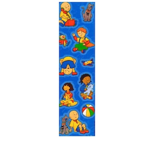 Caillou & Friends Sandylion Stickers 1 strip Vintage