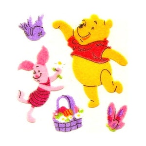 Stickers écureuils Winnie l'ourson floue Pâques Printemps printemps