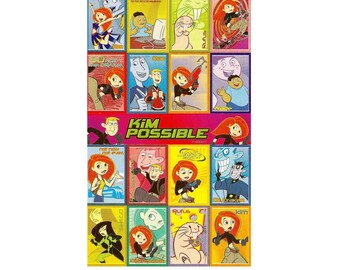 Sandylion Stickers Maxi Kim Impossible - Kim & Villains theme Vintage