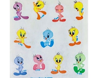 Sandylion Stickers Kromekote Micro Tweety Colorful Vintage