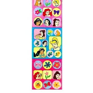 Princess Sandylion Stickers Vintage 3 squares (1 strip)