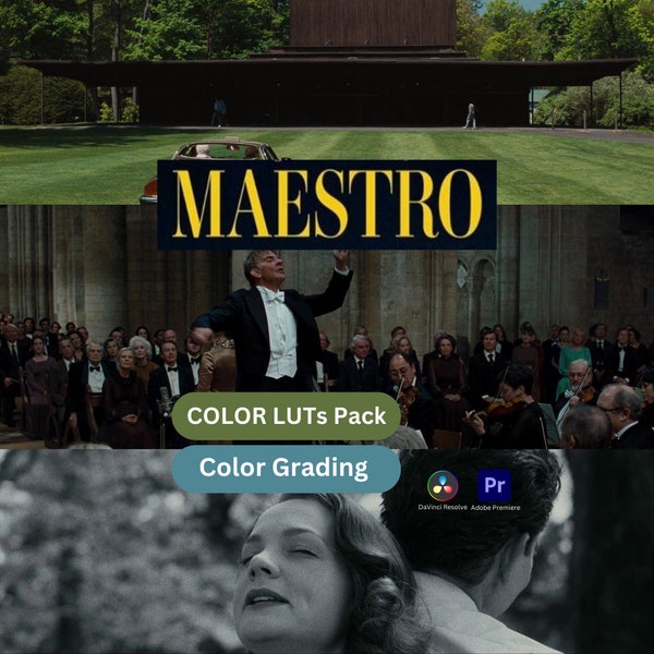 Maestro Movie LUT | Cinematic Lut | Adobe Premiere | Davinci resolve | 4k Video | Film look | Video Preset