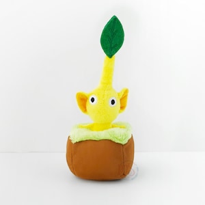 Pikmin | Uittrekbare serie | Pikmin (geel) sleutelhanger klein pluche | 5" (13 cm)