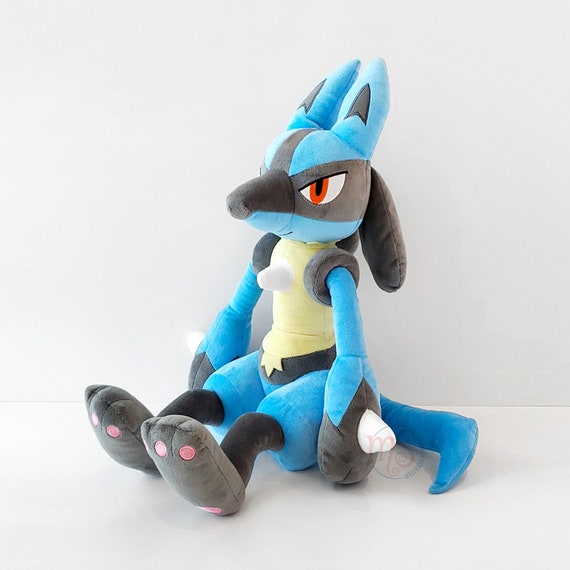 Pokemon Lucario Sitting Super Big Plush 16.5 42cm Etsy Canada
