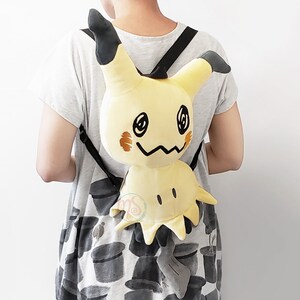 Backpack Mimikyu Snorlax Pikachu Eevee Plush Backpack Schoolbag Soft  Stuffed Toy Gift For Kids