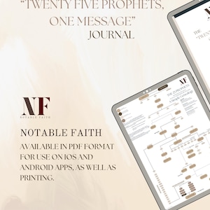 Twenty Five Prophets, One Message - Digital Journal | Printable PDF or GoodNotes, Notability, Samsung Notes, OneNote | Notable Faith