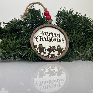 Gingerbread Merry Christmas Ornament