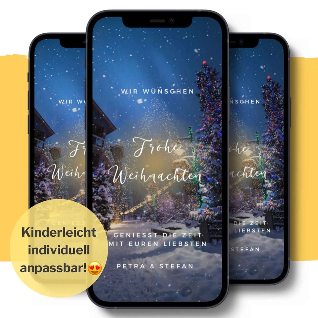 Digitale Weihnachtskarte animiert, Ecard Weihnachten, digitale
