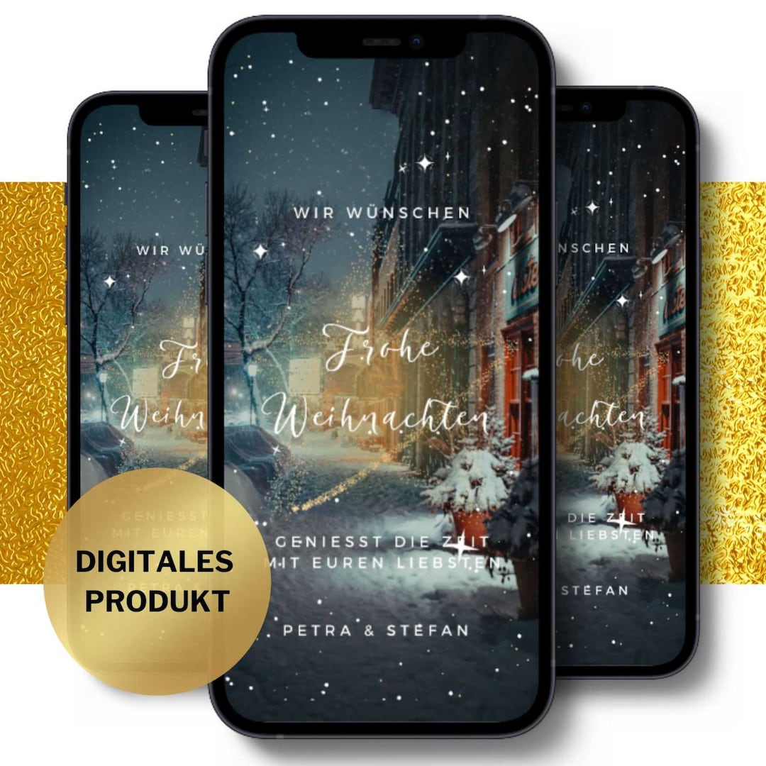 Digitale Weihnachtskarte animiert, Ecard Weihnachten, digitale