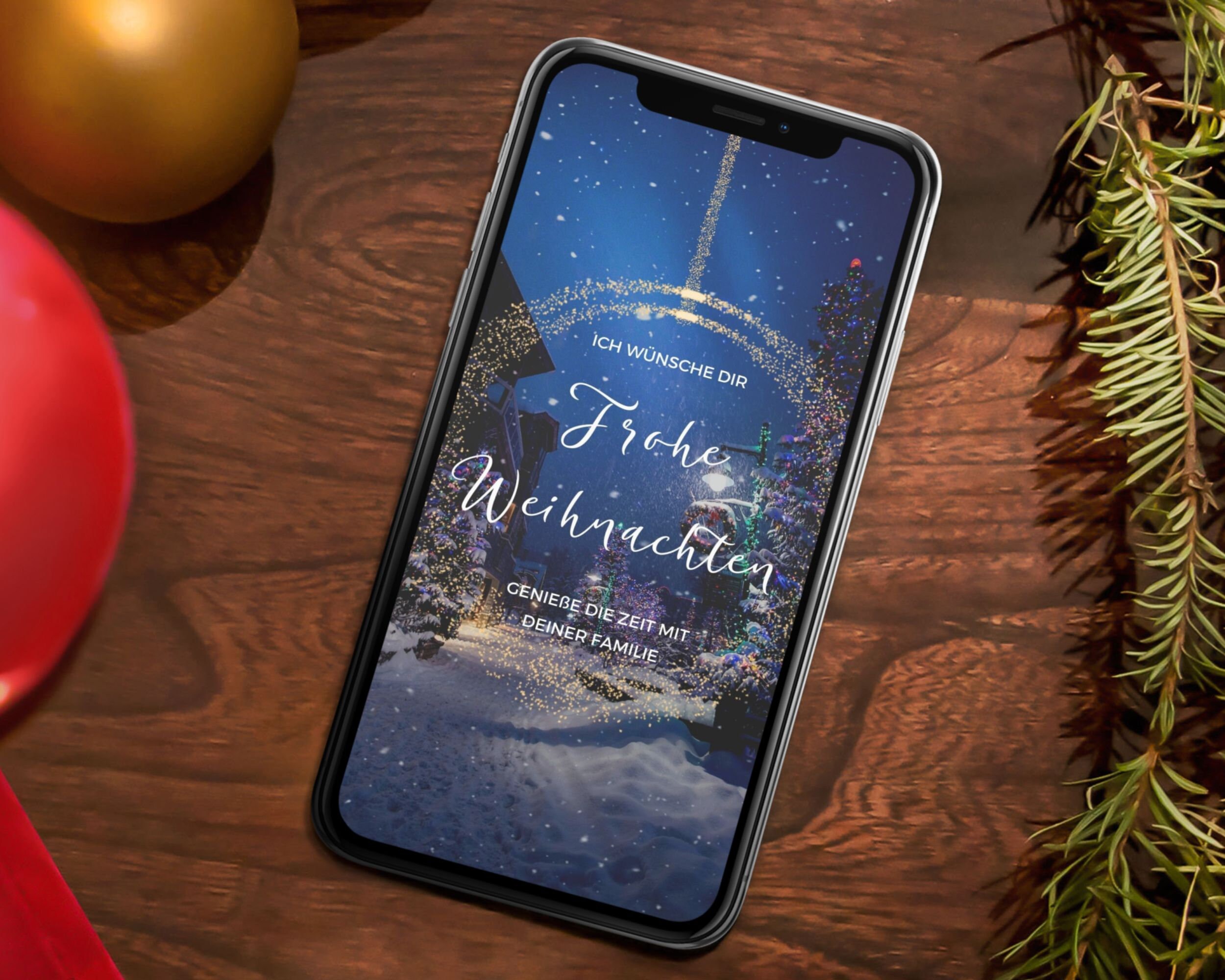 Digitale Weihnachtskarte animiert, Ecard Weihnachten, digitale