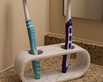 Toothbrush Holder with Flow Control – 3D Printable STL Digital Download | Bathroom Organizer Cup