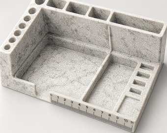 Système de tiroirs de bureau modulaire - Imprimable en 3D en téléchargement numérique | Organiseur de bureau à domicile minimaliste