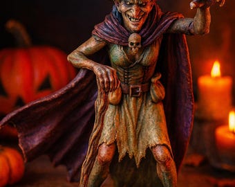 Cloaked Witch Figurine | Tabletop Decor – STL 3D Printable Digital Download