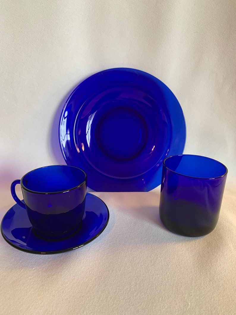 Cobalt Blue Dinnerware Etsy